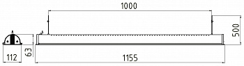 33W suspended linear LED luminaire
