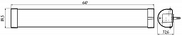 14W surface-mounted linear LED luminaire