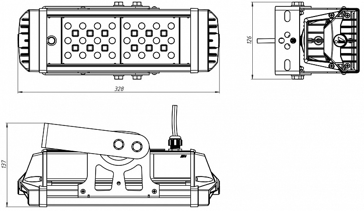 Industrial LED Luminaire 54W (INDUSTRY.3)