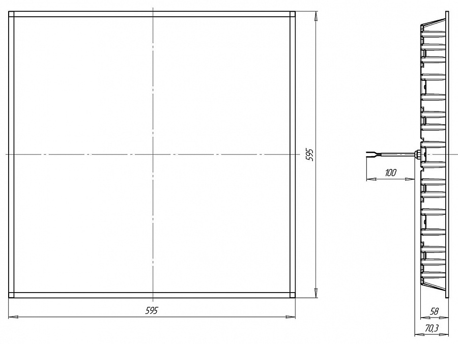 Office LED panel 28W IP 65