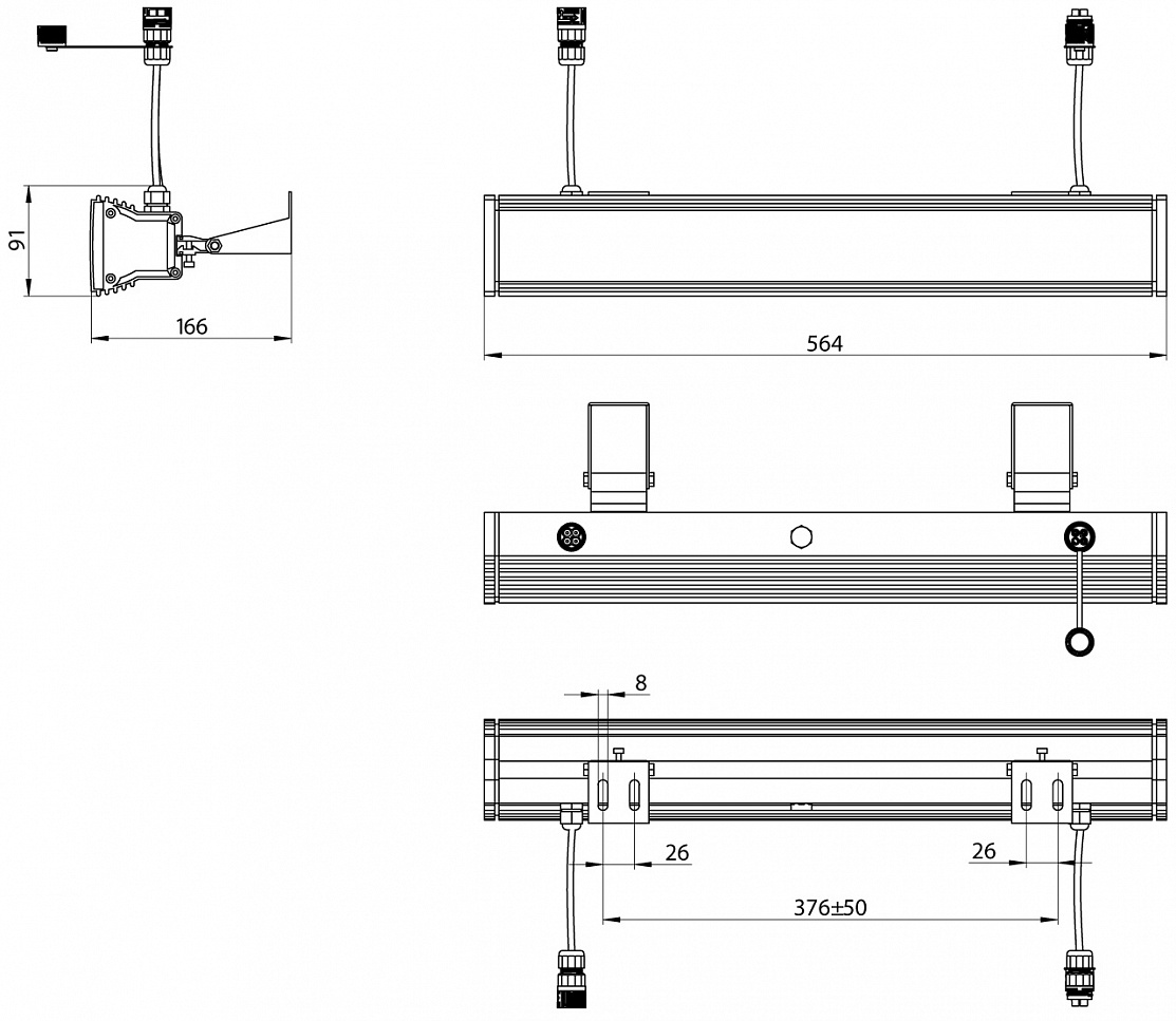 LED luminaire for architectural lighting 19W